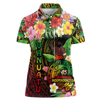 45th Anniversary of Freedom Vanuatu Women Polo Shirt Island Pride Cultural Power Pacific Unity DT02 Female Art - Polynesian Pride