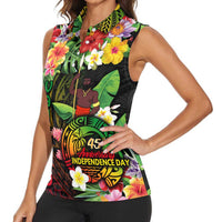 45th Anniversary of Freedom Vanuatu Women Sleeveless Polo Shirt Island Pride Cultural Power Pacific Unity DT02 - Polynesian Pride