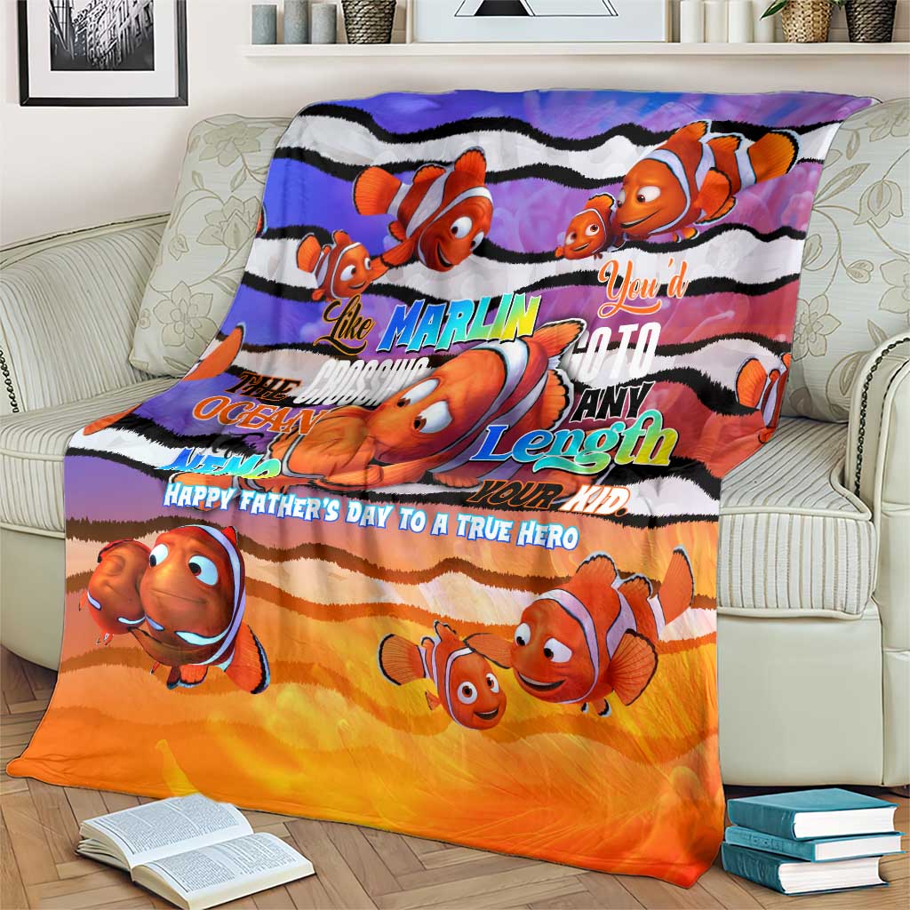 The Ocean Best Dad Blanket Like Marlin Happy Fathers Day To a True Hero - Polynesian Pride