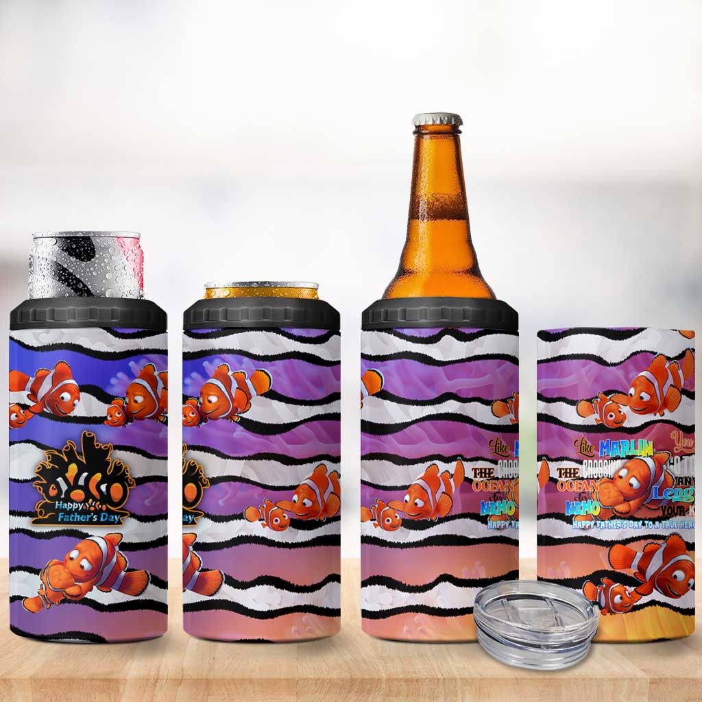 The Ocean Best Dad 4 in 1 Can Cooler Tumbler Like Marlin Happy Fathers Day To a True Hero DT02 - Polynesian Pride