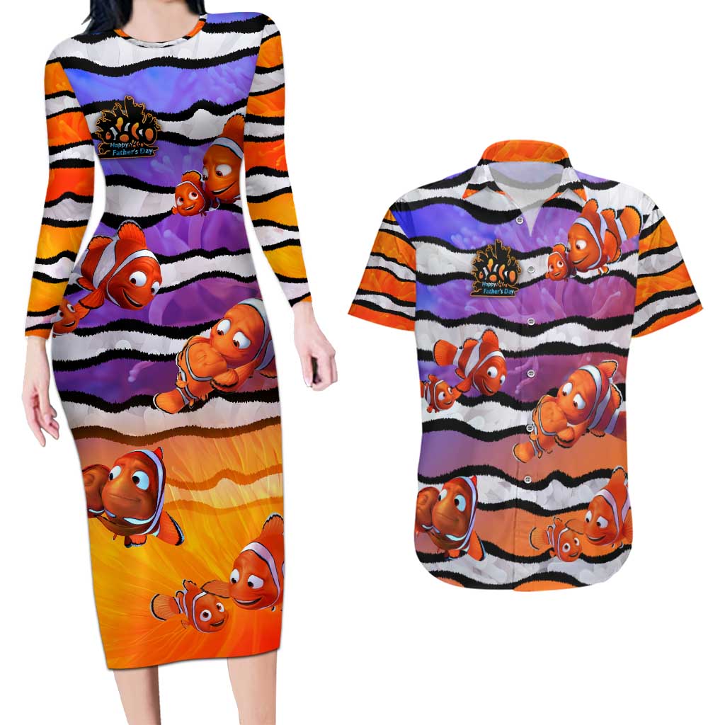 The Ocean Best Dad Couples Matching Long Sleeve Bodycon Dress and Hawaiian Shirt Like Marlin Happy Fathers Day To a True Hero DT02 Art - Polynesian Pride