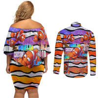 The Ocean Best Dad Couples Matching Off Shoulder Short Dress and Long Sleeve Button Shirt Like Marlin Happy Fathers Day To a True Hero DT02 - Polynesian Pride