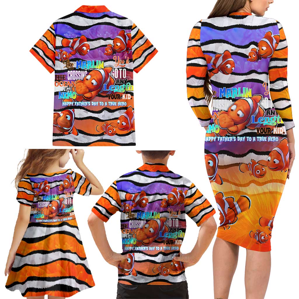The Ocean Best Dad Family Matching Long Sleeve Bodycon Dress and Hawaiian Shirt Like Marlin Happy Fathers Day To a True Hero DT02 - Polynesian Pride