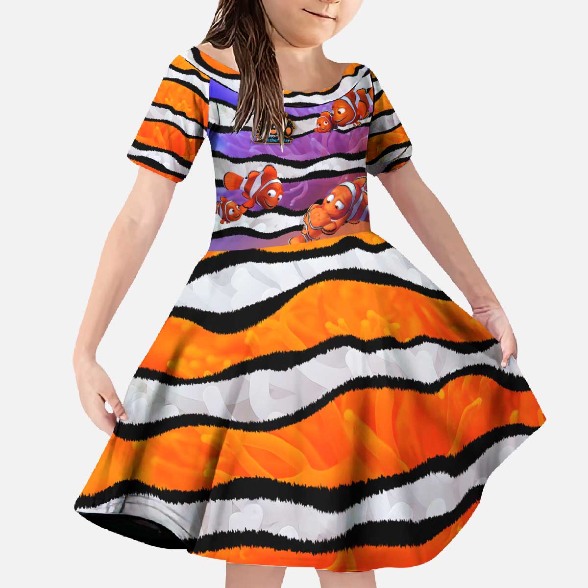 The Ocean Best Dad Family Matching Off The Shoulder Long Sleeve Dress and Hawaiian Shirt Like Marlin Happy Fathers Day To a True Hero DT02 Daughter's Dress Art - Polynesian Pride