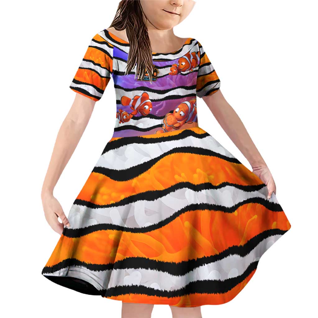 The Ocean Best Dad Family Matching Off Shoulder Short Dress and Hawaiian Shirt Like Marlin Happy Fathers Day To a True Hero DT02 Daughter's Dress Art - Polynesian Pride