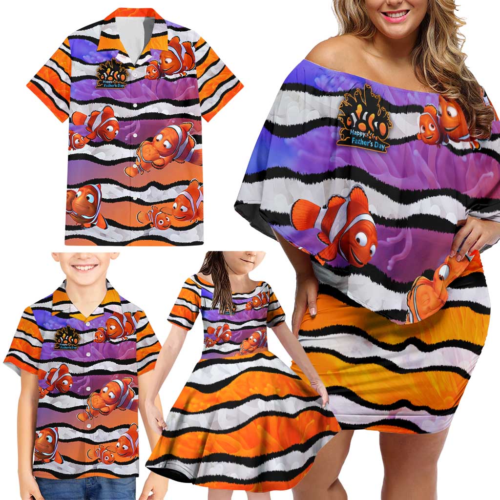 The Ocean Best Dad Family Matching Off Shoulder Short Dress and Hawaiian Shirt Like Marlin Happy Fathers Day To a True Hero DT02 - Polynesian Pride