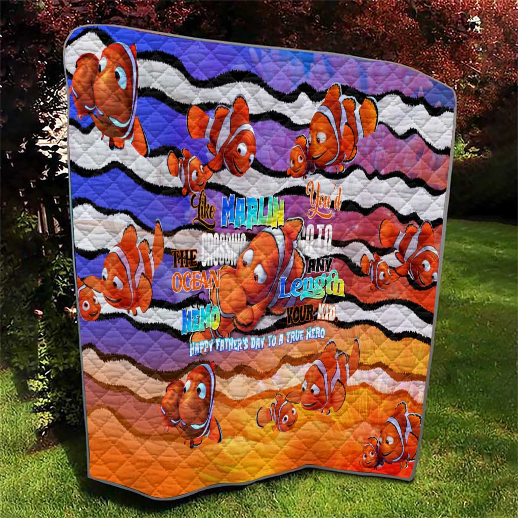 The Ocean Best Dad Quilt Like Marlin Happy Fathers Day To a True Hero - Polynesian Pride