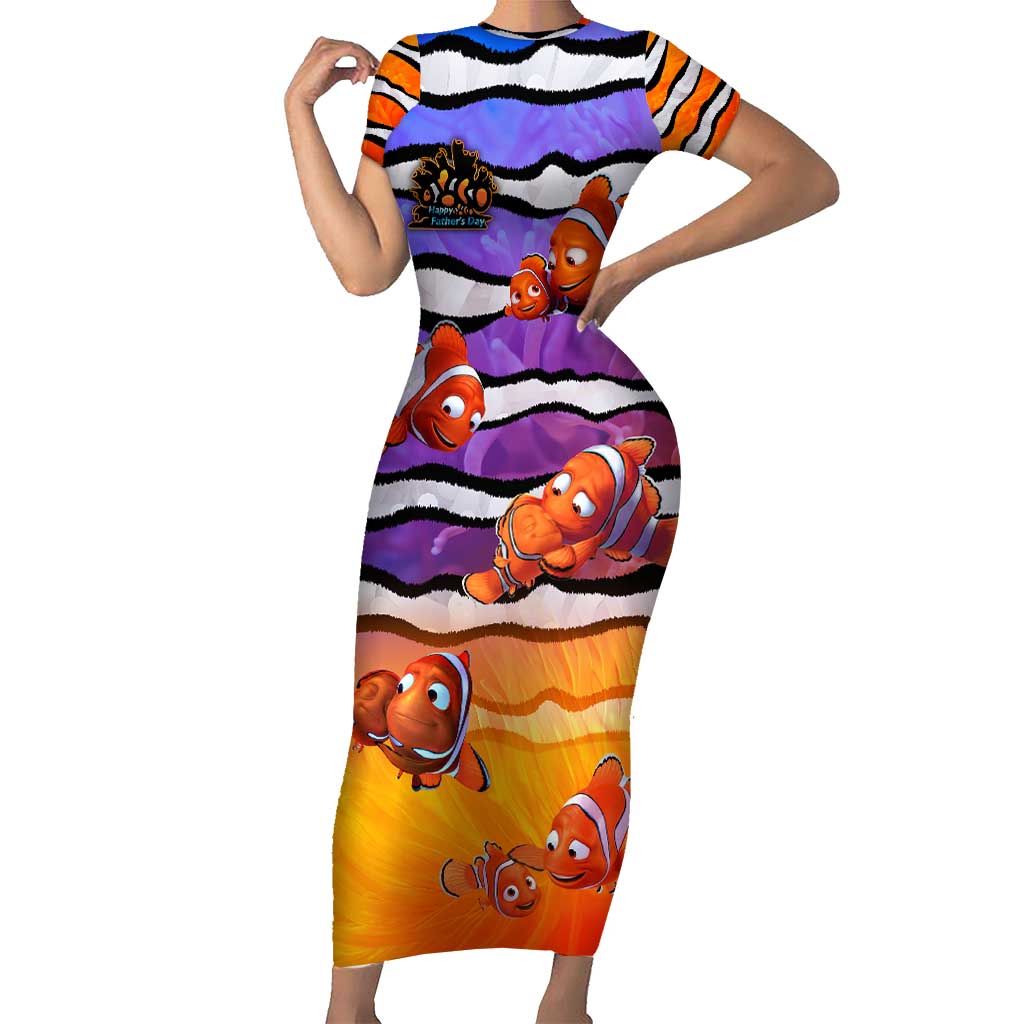 The Ocean Best Dad Short Sleeve Bodycon Dress Like Marlin Happy Fathers Day To a True Hero DT02 Long Dress Art - Polynesian Pride