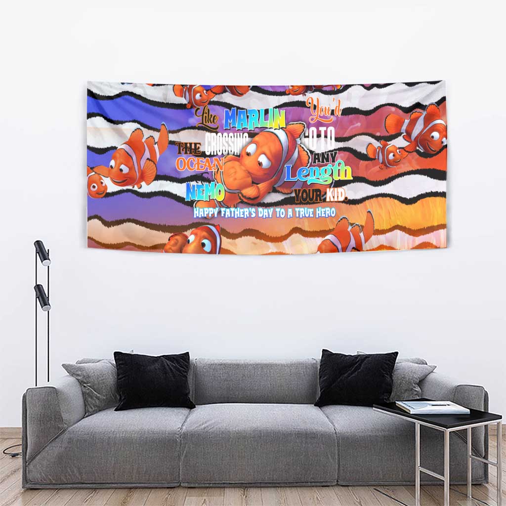 The Ocean Best Dad Tapestry Like Marlin Happy Fathers Day To a True Hero - Polynesian Pride