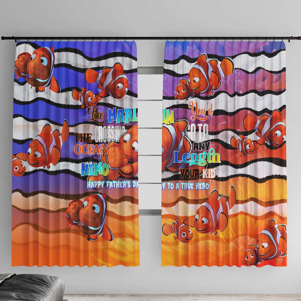The Ocean Best Dad Window Curtain Like Marlin Happy Fathers Day To a True Hero - Polynesian Pride