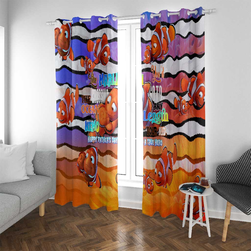 The Ocean Best Dad Window Curtain Like Marlin Happy Fathers Day To a True Hero - Polynesian Pride