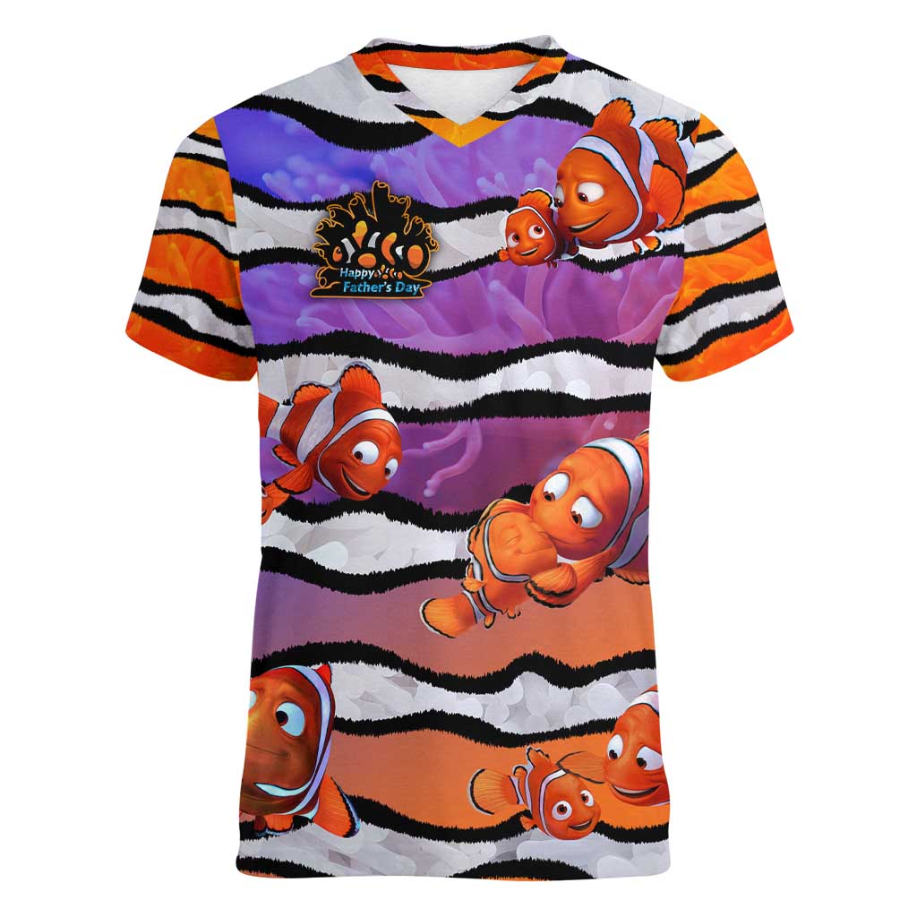 The Ocean Best Dad Women V-Neck T-Shirt Like Marlin Happy Fathers Day To a True Hero DT02 Female Art - Polynesian Pride