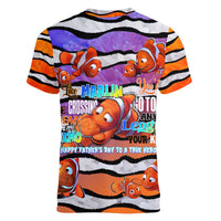 The Ocean Best Dad Women V-Neck T-Shirt Like Marlin Happy Fathers Day To a True Hero DT02 - Polynesian Pride
