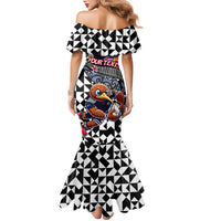 Personalized Kiwi New Zealand Rugby Family Matching Mermaid Dress and Hawaiian Shirt Kiwis Mascot Tropical Pattern DT02 - Polynesian Pride