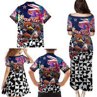 Personalized Kiwi New Zealand Rugby Family Matching Puletasi and Hawaiian Shirt Kiwis Mascot Tropical Pattern DT02 - Polynesian Pride