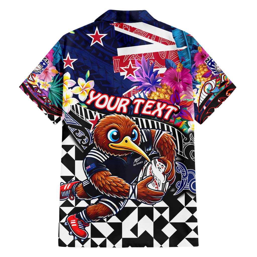 Personalized Kiwi New Zealand Rugby Family Matching Puletasi and Hawaiian Shirt Kiwis Mascot Tropical Pattern DT02 - Polynesian Pride