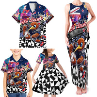 Personalized Kiwi New Zealand Rugby Family Matching Tank Maxi Dress and Hawaiian Shirt Kiwis Mascot Tropical Pattern DT02 - Polynesian Pride