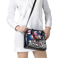 Kiwi New Zealand Rugby Shoulder Handbag Kiwis Mascot Tropical Pattern