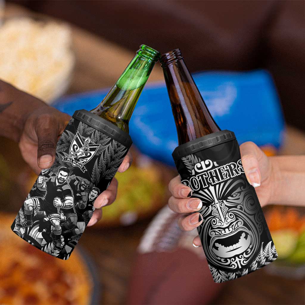 All Black Brothers Rugby 4 in 1 Can Cooler Tumbler New Zealand Maori Haka DT02 - Polynesian Pride