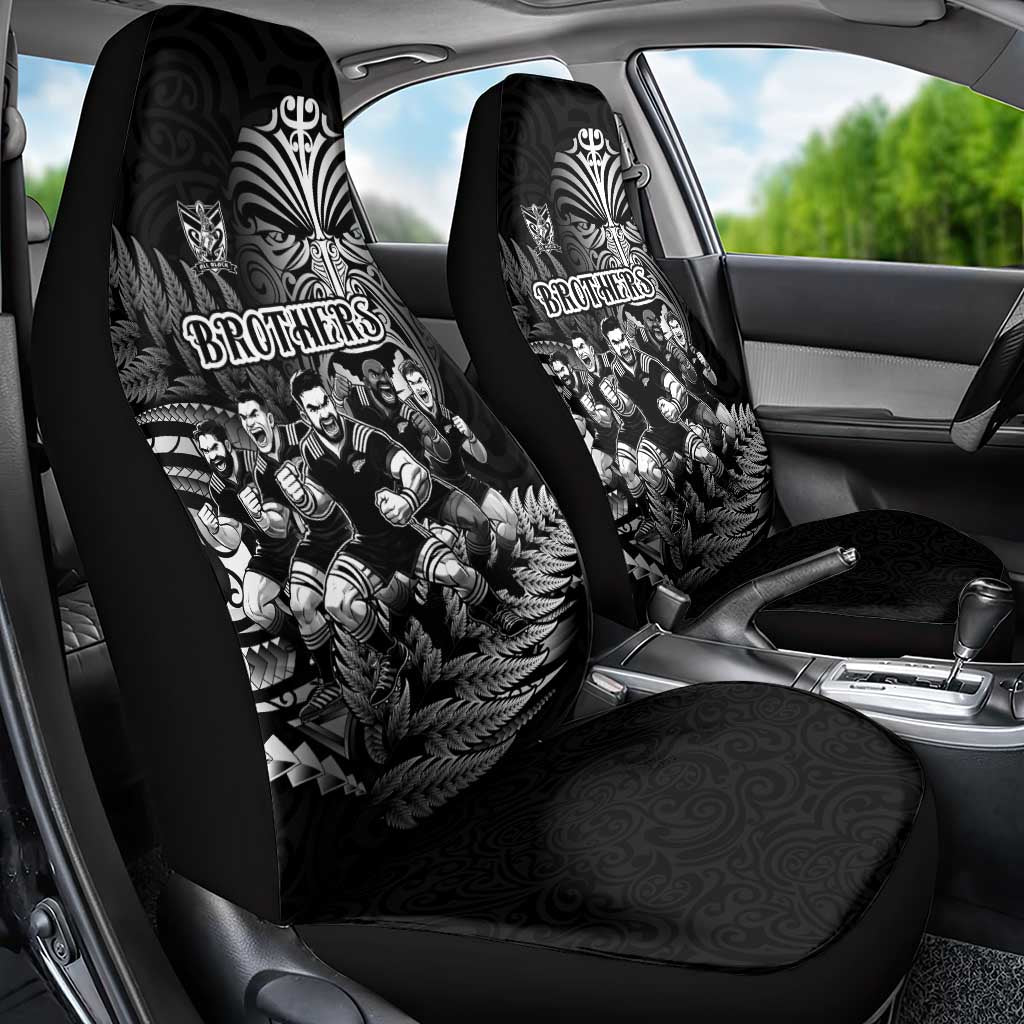 All Black Brothers Rugby Car Seat Cover New Zealand Maori Haka DT02 - Polynesian Pride