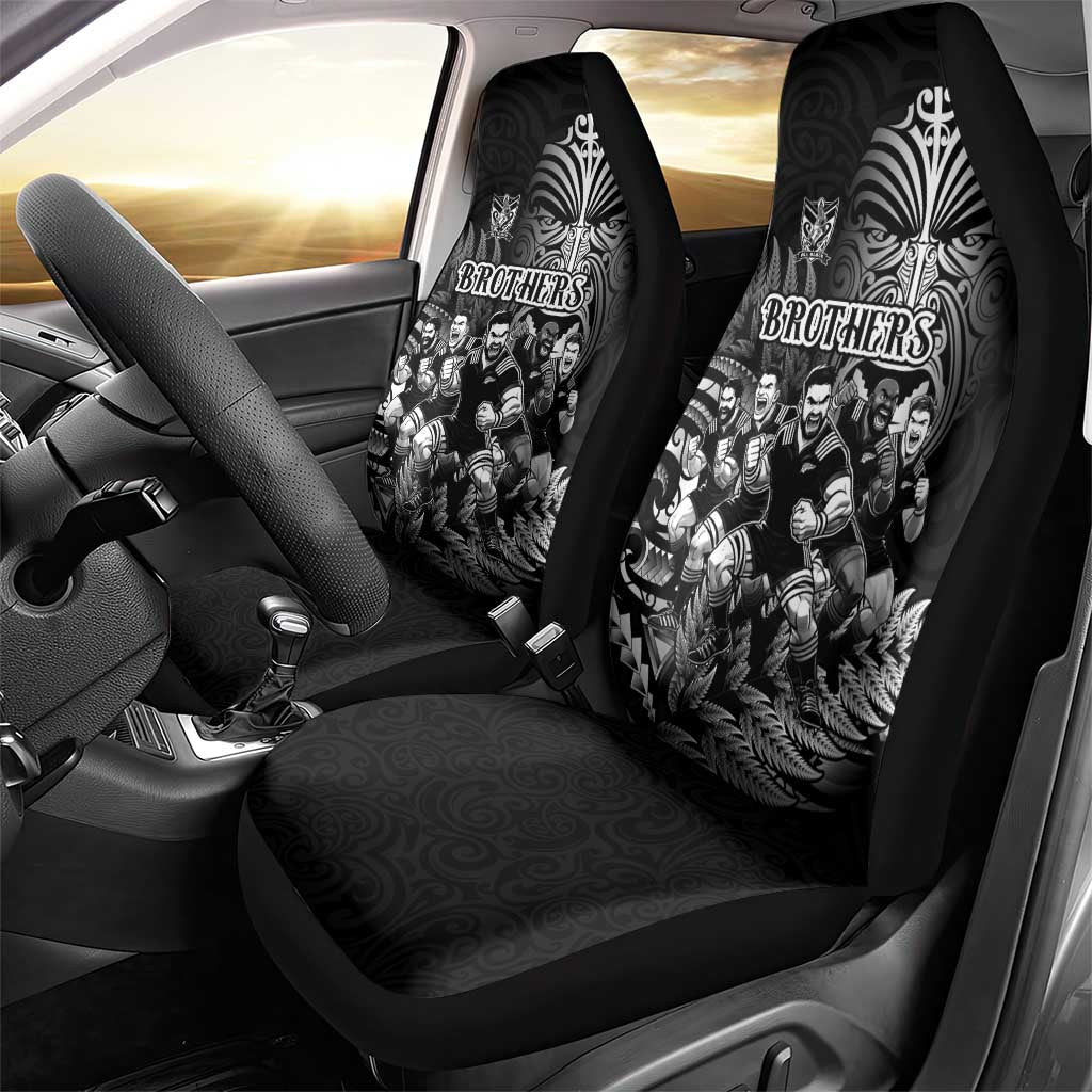 All Black Brothers Rugby Car Seat Cover New Zealand Maori Haka DT02 - Polynesian Pride