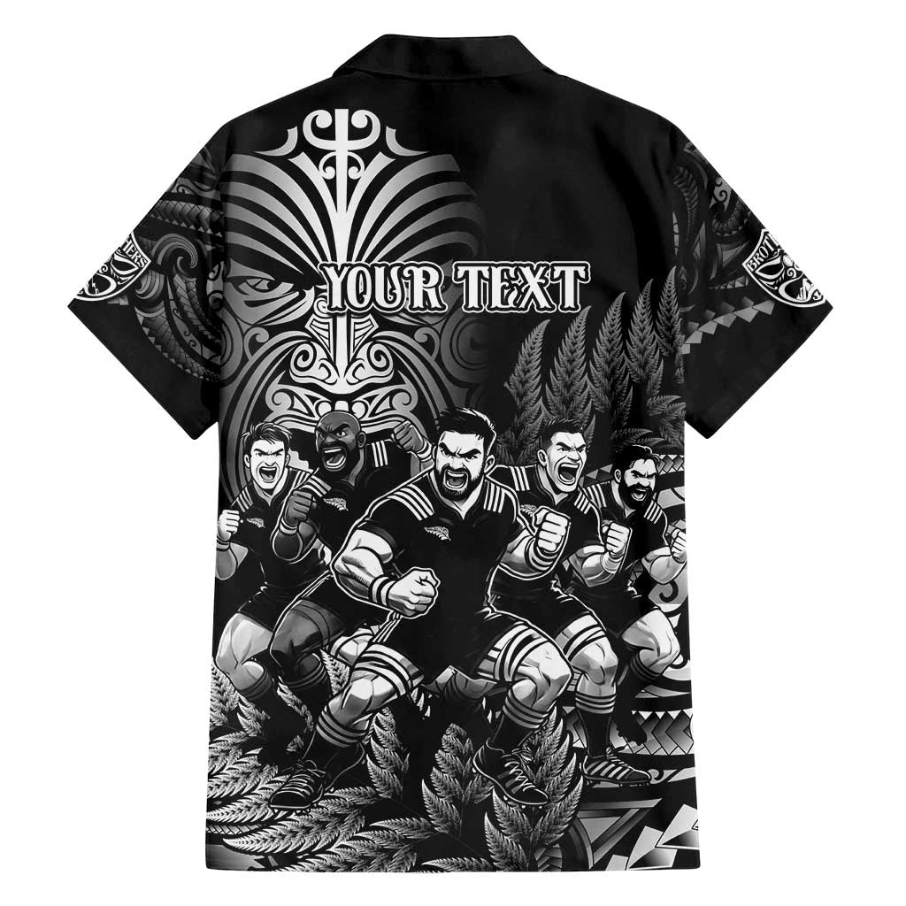 Personalized All Black Brothers Rugby Family Matching Summer Maxi Dress and Hawaiian Shirt New Zealand Maori Haka DT02 - Polynesian Pride
