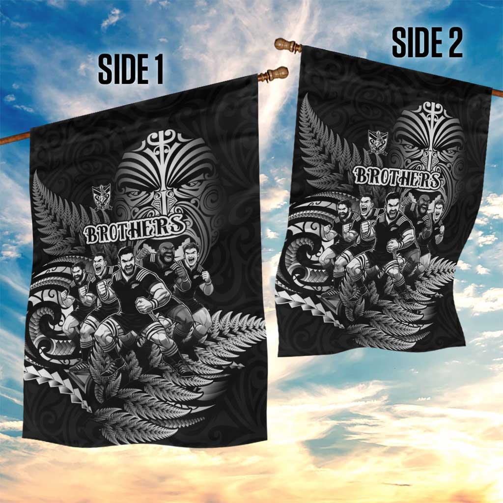 All Black Brothers Rugby Garden Flag New Zealand Maori Haka