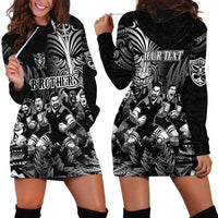 Personalized All Black Brothers Rugby Hoodie Dress New Zealand Maori Haka DT02 - Polynesian Pride