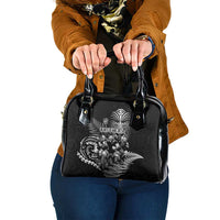 All Black Brothers Rugby Shoulder Handbag New Zealand Maori Haka