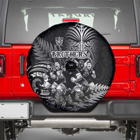 All Black Brothers Rugby Spare Tire Cover New Zealand Maori Haka DT02 - Polynesian Pride