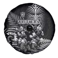 All Black Brothers Rugby Spare Tire Cover New Zealand Maori Haka DT02 - Polynesian Pride