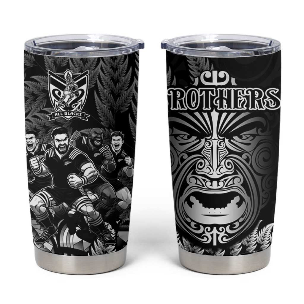 All Black Brothers Rugby Tumbler Cup New Zealand Maori Haka DT02 Black - Polynesian Pride