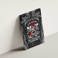 All Black NZL Rugby Champions Canvas Wall Art Maori Warrior DT02 - Polynesian Pride