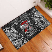 All Black NZL Rugby Champions Rubber Doormat Maori Warrior DT02 - Polynesian Pride