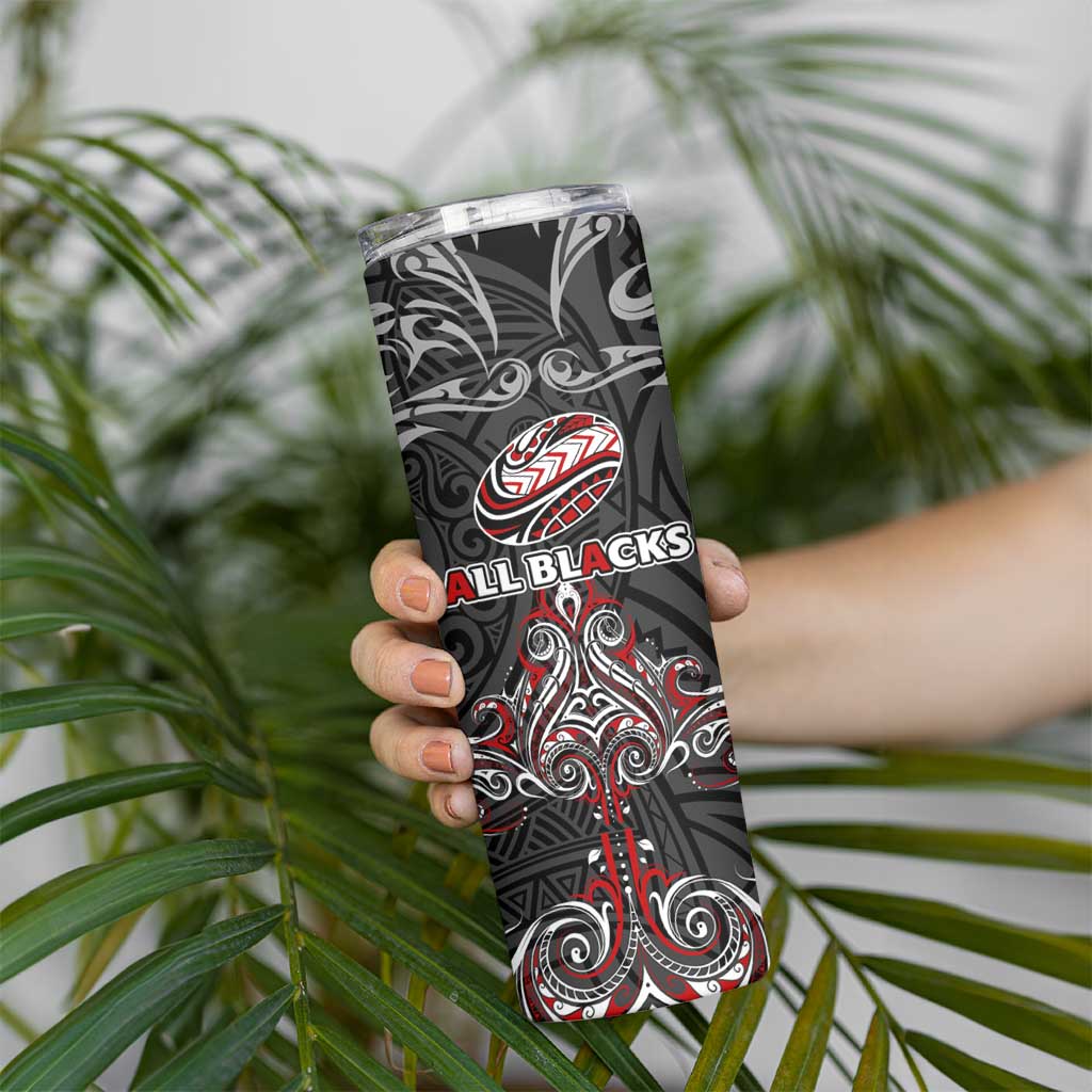 All Black NZL Rugby Champions Skinny Tumbler Maori Warrior