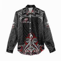 All Black NZL Rugby Champions Women Casual Shirt Maori Warrior DT02 - Polynesian Pride