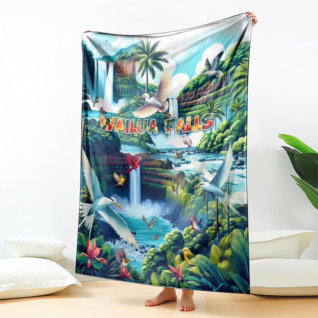 Wailua Falls Hawaii Blanket Kauai Natural Beauty