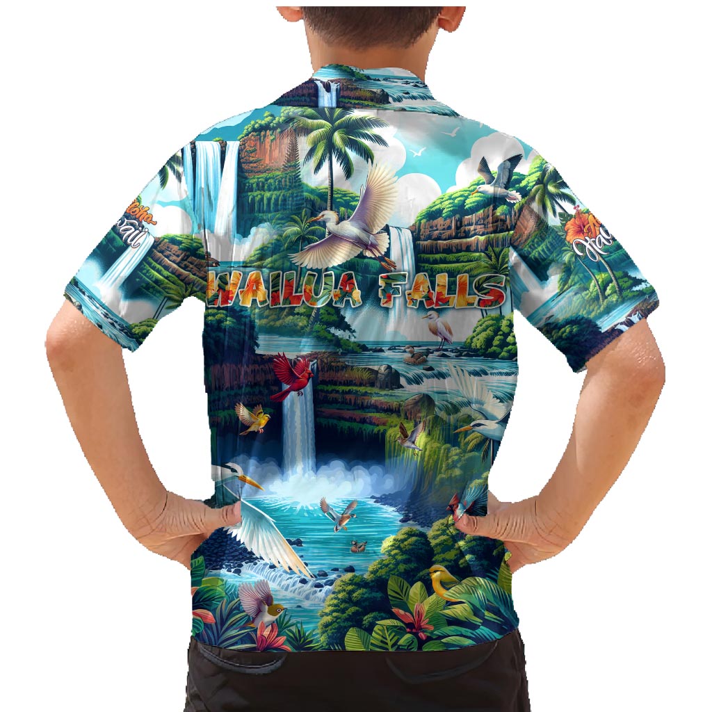 Wailua Falls Hawaii Family Matching Mermaid Dress and Hawaiian Shirt Kauai Natural Beauty DT02 - Polynesian Pride