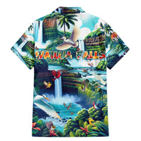 Wailua Falls Hawaii Family Matching Mermaid Dress and Hawaiian Shirt Kauai Natural Beauty DT02 - Polynesian Pride