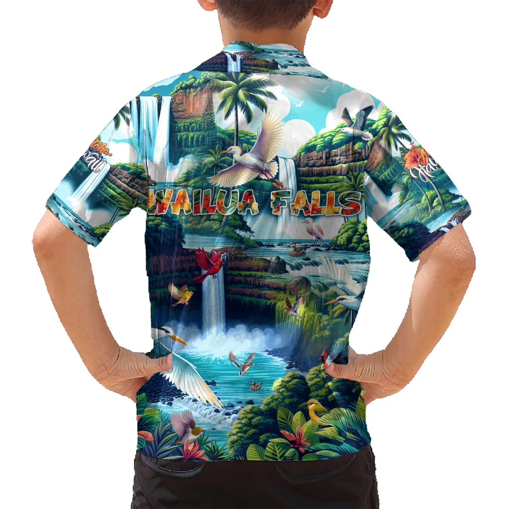 Wailua Falls Hawaii Family Matching Off Shoulder Maxi Dress and Hawaiian Shirt Kauai Natural Beauty DT02 - Polynesian Pride