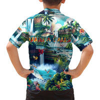 Wailua Falls Hawaii Family Matching Off Shoulder Maxi Dress and Hawaiian Shirt Kauai Natural Beauty DT02 - Polynesian Pride