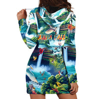Wailua Falls Hawaii Hoodie Dress Kauai Natural Beauty DT02 - Polynesian Pride