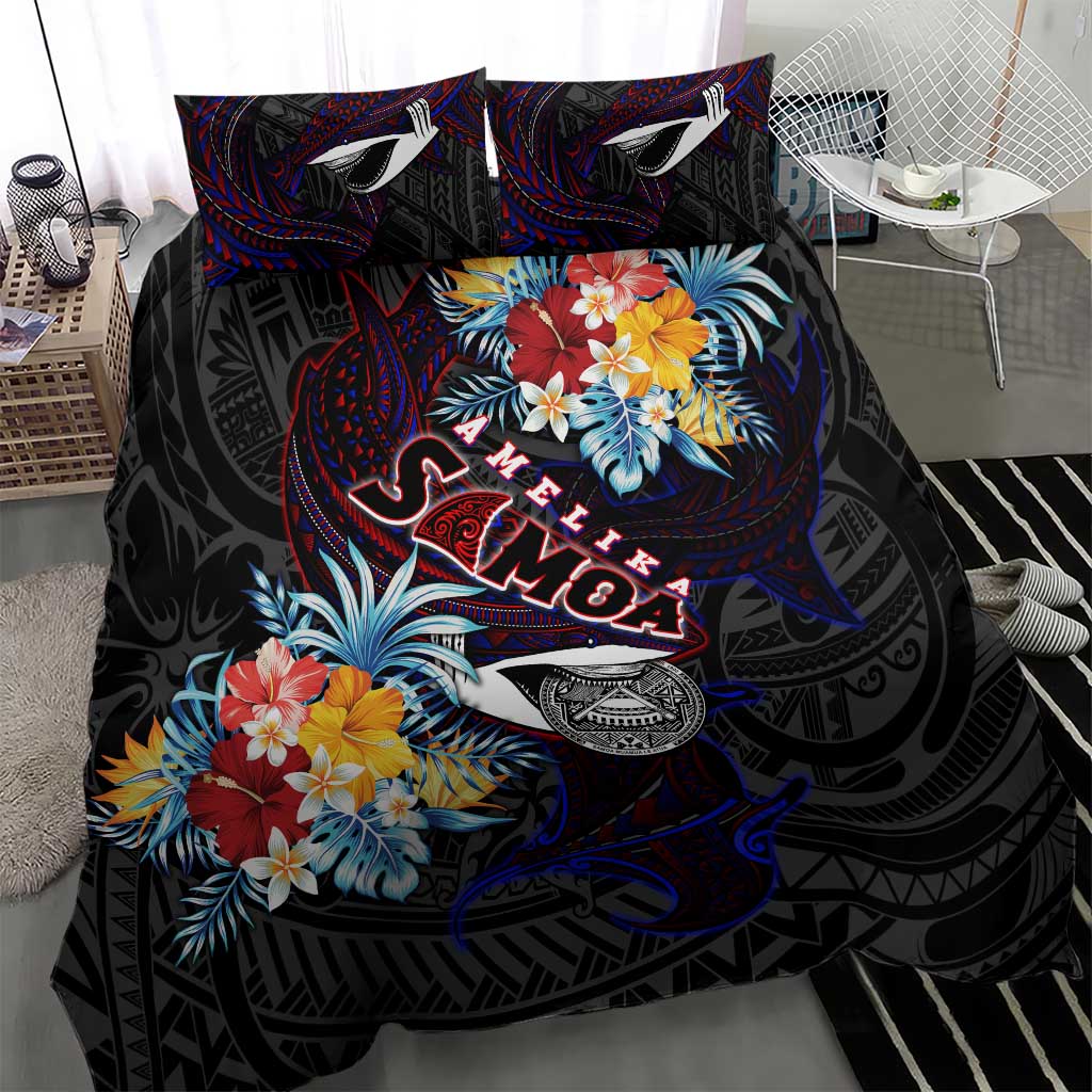 Amelika Samoa Sharks Polynesia Bedding Set American Samoa