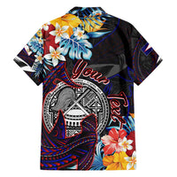 Personalized Amelika Samoa Sharks Polynesia Family Matching Tank Maxi Dress and Hawaiian Shirt American Samoa