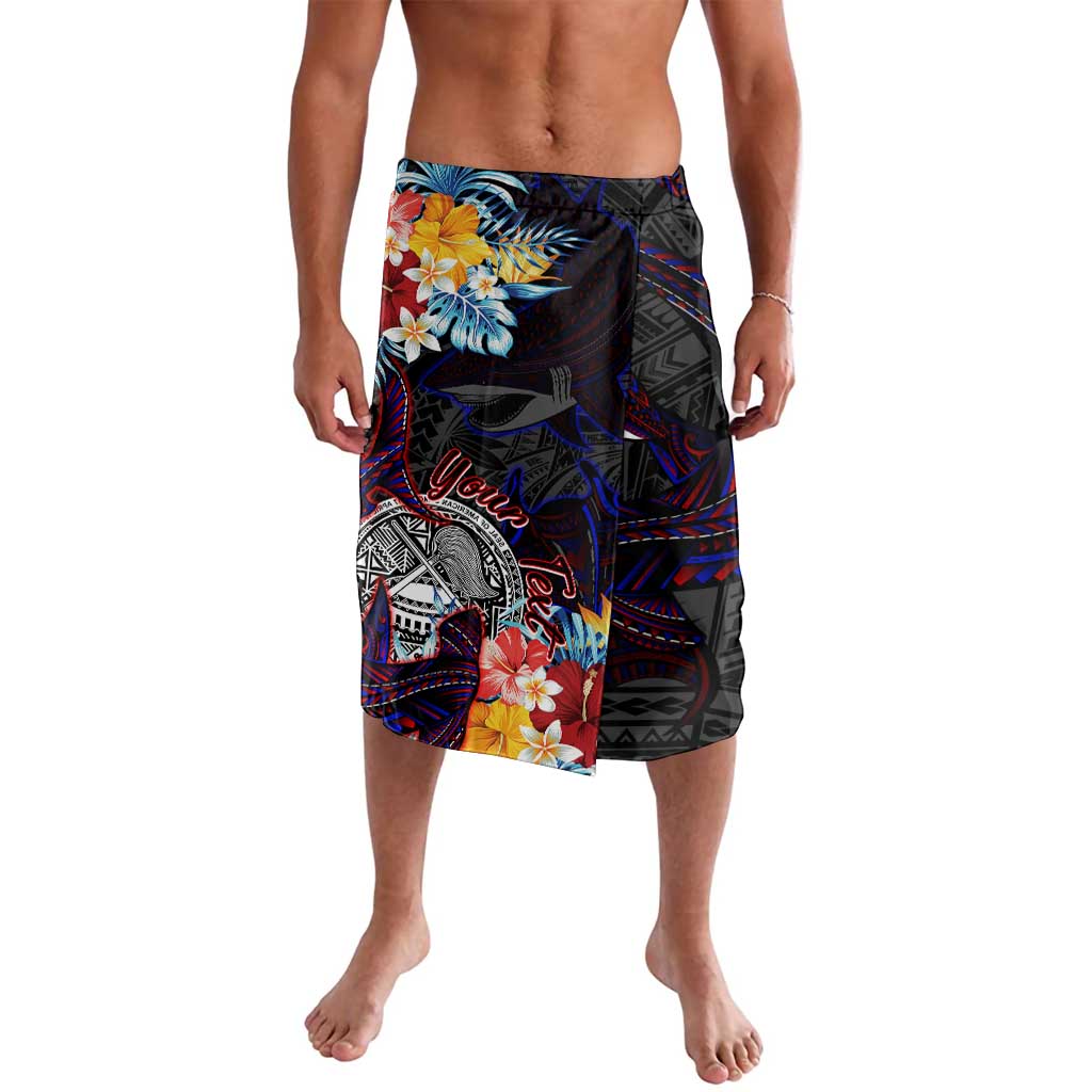 Personalized Amelika Samoa Sharks Polynesia Lavalava American Samoa DT02 Black - Polynesian Pride