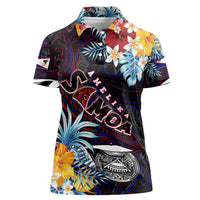 Personalized Amelika Samoa Sharks Polynesia Women Polo Shirt American Samoa