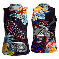Personalized Amelika Samoa Sharks Polynesia Women Sleeveless Polo Shirt American Samoa DT02 - Polynesian Pride