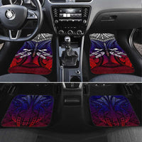 Personalized American Samoa Flag Car Mats Eagles Polynesian Art