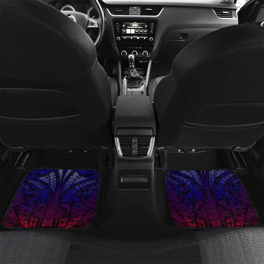 Personalized American Samoa Flag Car Mats Eagles Polynesian Art