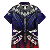 Personalized American Samoa Flag Family Matching Long Sleeve Bodycon Dress and Hawaiian Shirt Eagles Polynesian Art DT02 - Polynesian Pride